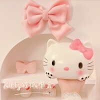 2025 Hộp khăn giấy hoạt hình Hello Kitty mới, dễ thương, sáng tạo, trang trí cho nữ sinh bằng nhựa vinyl