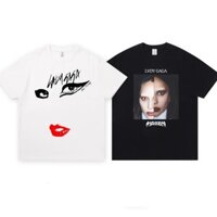 2025 lady gaga lady gaga Singapore Buổi hòa nhạc Vé Hỗ trợ Quần áo ngoại vi Cùng phong cách Áo thun ngắn tay Cotton nguyên chất