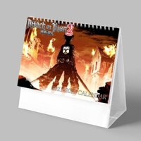 (2025) Lịch để bàn IN HÌNH ATTACK ON TITAN Đại Chiến Titan anime chibi CHỮ NHẬT NGANG xinh xắn mẫu ngẫu nhiên