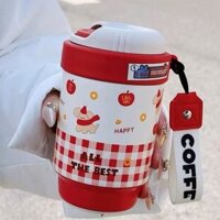 2025 Mẫu Mới Bình Nước Rơm Cao Cấp Cho Nam Nữ Bình Nước Văn Phòng Di Động Du Lịch Sử Dụng Bốn Mùa Cách Nhiệt Dung Tích Lớn Quà Tặng Bình Nước