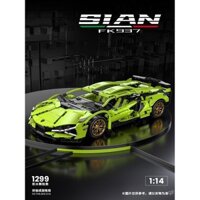 2025 Mẫu xe thể thao mới Lamborghini Xe đua cho bé trai và bé gái Đồ chơi giáo dục lắp ráp khó khăn Khối xây dựng
