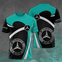 2025 Mercedes AMG Petronas Formula One Racing Suit Áo thun thể thao khô nhanh và rộng rãi
