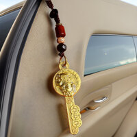 2025 Móc khóa vàng Pixiu trang trí xe hơi cung hoàng đạo sáng tạo cho nam và nữ