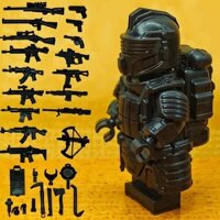 2025 mới Lego hòa bình ưu tú tàu điện ngầm thoát khối xây dựng nhân vật nhỏ bảy cấp bộ đồ chơi cậu bé ăn gà