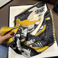 2025 Mới Lụa Vuông Khăn Mới Lụa Lụa Khăn Họa Tiết 100% Dâu Lụa 70cm Vuông Khăn Túi Trang Trí Nữ