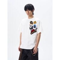 2025 Mới Mùa Hè Của Nam Giới Và Phụ Nữ Của Mỹ Thời Trang Khăn Thêu Lỏng Thoáng Khí Rắn Màu Vòng Cổ T-Shirt