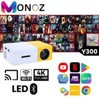 🔥2025🔥 Monoz Máy chiếu mini Y300 Máy chiếu mini LED di động hp Mini Home Theater HDMI Máy chiếu mini
