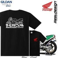 2025 Moto thời trang Tees: Honda Nsr250r Sp Pgm4 Series Chủ sở hữu Áo thun Gildan 76000 100% Tees Hrc Factory Nsr250sp Pgm3 Showa