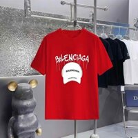 2025 Năm Rắn Giới Hạn Dạo Phố Đầu Xuân Phong Cách Mới Paris Graffiti Mũ In Chữ Áo Thun Tay Ngắn