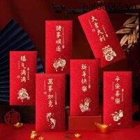 2025 Năm Rắn Mạ Vàng Triệu Nhân Nguyên Túi Phong Bì Màu Đỏ Năm Mới Sáng Tạo Độc Đáo Phong Cách Mới Li Shi Seal Năm Mới Đa Năng Phong Bì Năm Mới