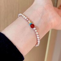 2025 Pháp Hồng Tím Vòng Tay Ngọc Trai Retro Cung Điện Phong Cách Sang Trọng Ma Cao Trang Sức Cô Gái Quà Tặng Năm Mới20250227