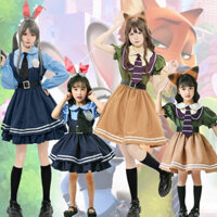 2025 Phim MỚI Zootopia Judy Trang Phục Cho Trẻ Em Bé Gái Bộ Thỏ Cáo Cảnh Sát Nick Duo Cosplay Đầm Băng Đô Trang Phục Cho Nữ Halloween Phục Sinh Đảng Mặc Mũ Bộ