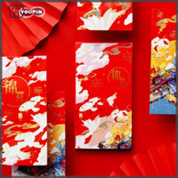 2025 Phong bì đỏ cao cấp năm con rắn là túi phong bì màu đỏ thông thường sáng tạo cá tính dành cho năm mới