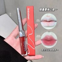 2025 Phong Cách Hai Đầu Hai Màu Son Lót Môi Ngọt Ngào Men Gương Bóng Nước Son Bóng Chống Phai Màu Chống Dính Cup Người Lớn