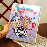 2025 Phong Cách Mới [30 Ngày 1022 Miếng] Little Red Book Little Pony Card Book Jiugongge Hard Shell Loose-leaf Collection Book Deluxe Laser Children 's Card Book20250224