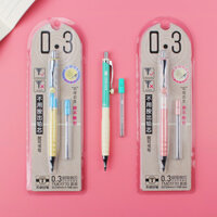 2025 Phong Cách Mới [4 Cái + 4 Hộp Chì] Bộ Bút Chì Cơ 0.3 Mm Sáng Tạo Trường Tiểu Học Trẻ Em Bấm Bút Chì Cơ Bút Chì20250227