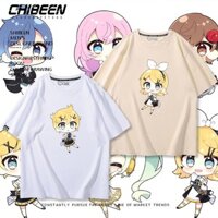 2025 Phong Cách Mới Ảo Ca Sĩ Hatsune Miku Mirror Sound Gemini Bell Link MEIKO Patrol Sound KAITO Hàng Hóa Quần Áo Nam Nữ Tay Ngắn