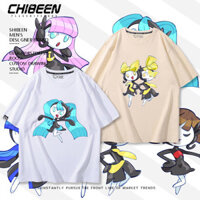 2025 Phong Cách Mới Ảo Ca Sĩ Hatsune Miku Gương Âm Thanh Chuông Với Song Tử MEIKO Tuần Tra Âm Thanh KAITO Hàng Hóa Áo Thun Tay Ngắn
