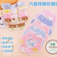 2025 Phong Cách Mới Gạc Bọt Cho Bé Tam Giác Nước Bọt Khăn Tắm Sữa Tắm 8 Lớp Dày Trẻ Sơ Sinh Yếm Cổ Bảo Vệ Ấm Tren20250220