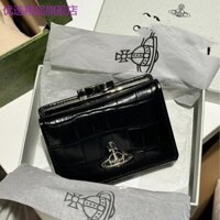 2025 Phong Cách Mới Hoàng Hậu Thái Tây Ví Đựng Thẻ Họa Tiết Cá Sấu Ví Đựng Tiền Xu Giảm 30% Nữ Ví Đựng Tiền Xu Da Bò Khe Cắm Nhiều Thẻ