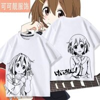 2025 Phong Cách Mới HTT Ánh Sáng Cô Gái Anime Hàng Hóa Áo Thun Tay Ngắn k-on Hirazawa Weiqiu Yama Mio Xanh Trắng Bát Nam Nữ Đau Quần Áo Mùa Hè
