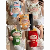 2025 Phong Cách Mới Ice Bar Dày Len Móc Chéo Heo Con Đan Tay Kích Thước Lớn Búp Bê Tự Làm Chất Liệu Gói Bạn Gái Quà Tặng20250325