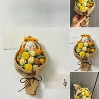 2025 Phong Cách Mới Len Móc Dễ Thương Dangling Thỏ Vườn Hoa Mini Tự Làm Chất Liệu Tự Chế Gói Handmade Móc Quà Tặng20250315