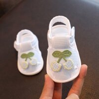 2025 Phong Cách Mới Mùa Hè 0-1 Tuổi Giày Cho Bé Đế Mềm Cho Bé Tập Đi Giày Cotton Dễ Thương Chống Trơn Trượt Chống Dính Dép Thoáng Khí20250309