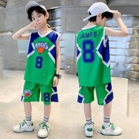 2025 Phong Cách Mới Mùa Hè Bé Trai Nhanh Khô Phù Hợp Với 2024 Phiên Bản Hàn Quốc Bé Trai Bóng Rổ Đồng Phục Mùa Hè Áo Vest Trẻ Em Thể Thao Hợp Thời Trang20250311