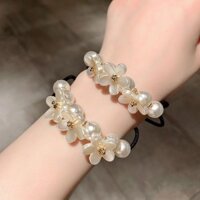 2025 Phong Cách Mới Ngọc Trai Hoa Vòng Tay Dây Tóc Đa Năng Phong Cách Đầu Dây Buộc Tóc Thời Trang Tóc Ánh Sáng Sang Trọng Phù Hợp Với Đuôi Ngựa Sang Trọng20250316