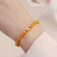 2025 Phong Cách Mới Nguyên Chất Tự Nhiên Sáp Ong Vòng Tay Thiết Kế Ban Đầu Chất Liệu Nga Sáp Ong Cũ Bạn Gái Cặp Đôi Quà Tặng Vòng Tròn Đơn Chuyển20250327