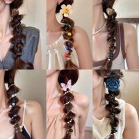 [2025 Phong Cách Mới] Nữ Tính Khí Bong Bóng Bện Băng Đô Nữ Cao Cấp Đơn Giản Đuôi Ngựa Bện Tóc Đường Dây Điện Thoại Tóc Bán Chạy Đài Loan Corsia Độc Quyền BJGM