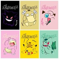 2025 Phong Cách Mới Pikachu Áo Thun Pokémon Đồng Thương Hiệu Vịt Jenny Rùa Anime Hàng Hóa Tay Ngắn Cặp Đôi Mặc Mùa Hè Cotton Nguyên Chất