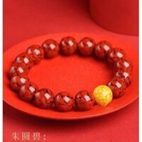 2025 Phong Cách Mới Quặng Nguyên Tự Nhiên Pha Lê Cinnabar Nam Vàng Vòng Tay Nam Nữ Chuyển Vòng Tay Trung Thực Bening Năm Món Quà Trang Sức20250328