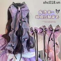 2025 Phong Cách Mới Trẻ Em Phụ Kiện Tóc Kuromi Nơ Kẹp Tóc Cho Bé Hoạt Hình Dễ Thương Streamer Kẹp Tóc Cô Gái Mũ Đội Đầu