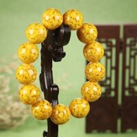 2025 Phong Cách Mới Tự Nhiên Vàng Sáp Ong Nam Vàng Vòng Tay Nam Chuyển Hạt Tím Vàng Cát Âm Dương Cặp Đôi Vòng Tay Mật Ong Vàng Ma20250327