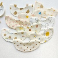 2025 Phong Cách Mới Xuân Thu Cho Bé Yếm Chống Thấm Nước Bông Nước Bọt Khăn Lớp A Bé Tròn Nguyên Chất Gạc Hút Nhanh Nước Bọt Khăn Yếm20250220