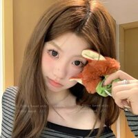 2025 Phong Cách Mới Zhao Lusi Hoạt Hình Thỏ Tai Dây Buộc Tóc Nữ Thu Đông Sang Trọng Tai Cáo Dây Buộc Tóc Dễ Thương Cao Cấp Đàn Hồi Cao Dây Cao Su20250310