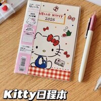 ⭐⭐2025 Sách lịch trình mèo HelloKitty dễ thương A6 Sổ tay di động dành cho sinh viên Sổ tay Notepad