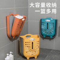 2025 Sản phẩm mới [2261 Bộ sưu tập người Giỏ quần áo bẩn Có thể gập lại Giỏ đựng quần áo bẩn Giỏ đựng quần áo bẩn Giỏ đựng đồ vệ sinh treo tường không đục lỗ gia đình20250122