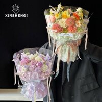2025 Sản Phẩm Mới Core Nơ In Hình Cellophane Hoa Bó Giấy Gói Handmade Hoa Tự Làm Quà Tặng Giấy Gói20250312