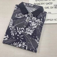 2025 Sản phẩm mới Nam Kỳ nghỉ linh sam Cổ ve áo thời trang in hình thoáng khí Áo thun POLO ngắn tay thoáng khí20250326