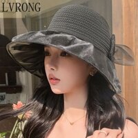 2025 Sản Phẩm Mới Nữ Hợp Thời Trang Hoa Lớn Vành Đi Biển Mũ Chống Nắng Ngoài Trời Chống Nắng Du Lịch Lưới Sợi Xô Nón20250321