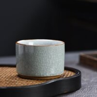 2025 Sản Phẩm Mới (Phúc Lợi 9.1) Ice Crack Glaze Ru Kiln Tea Cup Jianzhan Master Cup Ru Kiln Tea Set Ice Crack Retro20250325