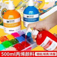 2025 Sản Phẩm Mới Sơn Acrylic 500ML Chai Lớn Chống Thấm Nước Chống Nắng Chống Phai Màu Tranh Treo Tường Sơn Vẽ Tay Giày Quần Áo Graffiti20250306