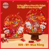 [2025] Set 100 túi Zip Tết mẫu Lân sư Rồng tài lộc đựng bánh kẹo làm quà tặng