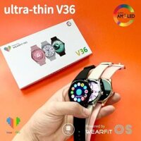 2025 Siêu Mỏng Đồng Hồ Thông Minh Dành Cho Nữ V36 Tròn Màn Hình AMOLED Vòng Tay Thể Thao Gọi Bluetooth Đồng Hồ Thông Minh Chống Thấm Nước NFC