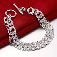 2025 Thiết Kế Mới Chất Lượng Cao Bạc 925 Vòng Tay Trang Sức Thời Trang Vòng Tròn Dây Chuyền Vòng Tay Lắc Tay Cho Nữ Giáng Sinh Lễ Tình Nhân Tiệc