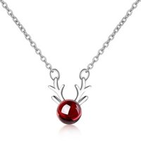 2025 Thiết Kế Mới Sang Trọng Cao Cấp Bạc S925 Bạc Tinh Tế Nữ Nhung Ruby Mặt Dây Chuyền Vòng Cổ (40cm + 3.5cm) Trang Sức Sang Trọng Tiệc Thời Trang