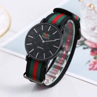 2025 Thương Hiệu Hàng Đầu Thời Trang Đơn Giản Mặt Số Siêu Mỏng Đồng Hồ Vải Dệt Thời Trang Cặp Đôi